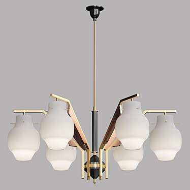 Sleek Stilnovo Chandelier 3D model image 1 