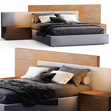 Stylish Jesse Mylove Bed 3D model image 1 