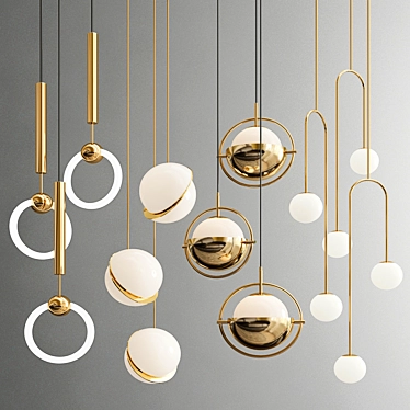 Elevate Your Space: Exclusive Hanging Lights 3D model image 1 