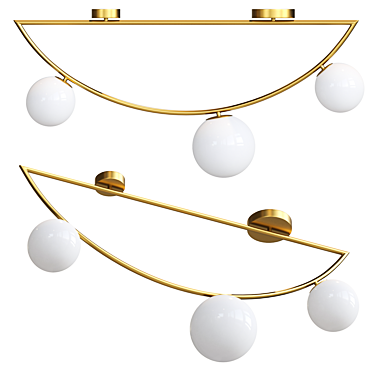 Sleek Glass Pendant Lamp - Lampatron SMILE 3D model image 1 