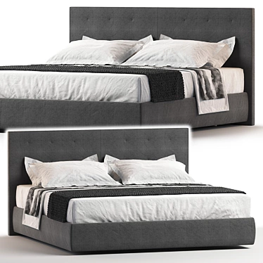 Elegant Poliform ARCA Bed 3D model image 1 