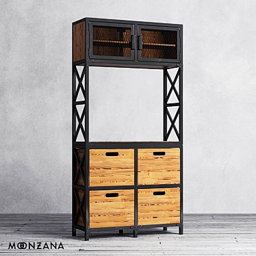 Rustic Pine Buffet: Moonzana's Factor Collection 3D model image 1 