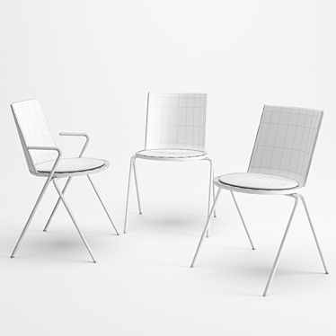 Fredericia Acme A-Base Chair 3D model image 1 