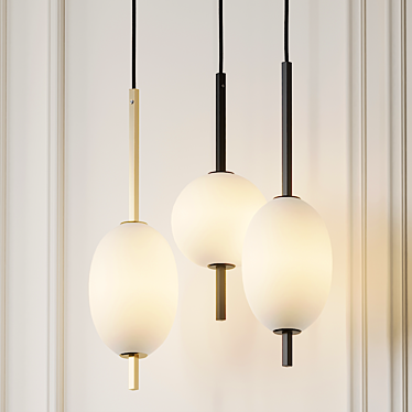 Miro 1 Pendant Light: Elegant Illumination 3D model image 1 