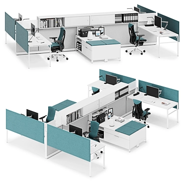 Herman Miller Canvas Wall: The Perfect Office Solution 3D model image 1 