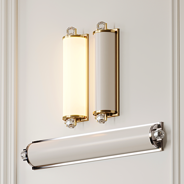 Sleek and Modern Prescott Bath Light 3D model image 1 