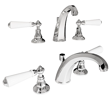 Elegant Charleston Lever Faucet 3D model image 1 
