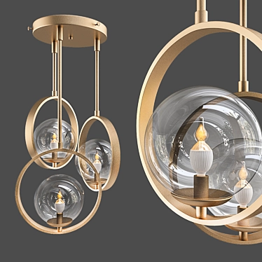 Gorgeous Gold Triple Light 3D model image 1 