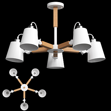 Arte Lamp Oscar Ceiling Chandelier 3D model image 1 