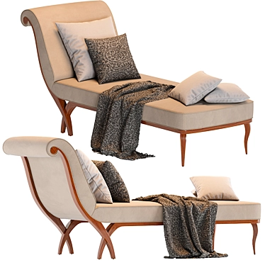 Elegant Ottoman Lanvin: Stylish Comfort 3D model image 1 