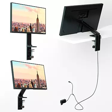 Sleek Gaming Powerhouse: Samsung 27" Monitor 3D model image 1 