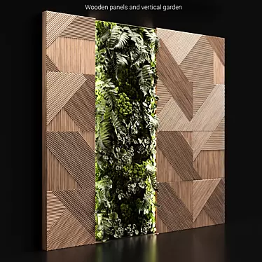 Wooden panels and vertical garden 2