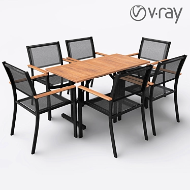 Elegant ORIS Chair & Table 3D model image 1 