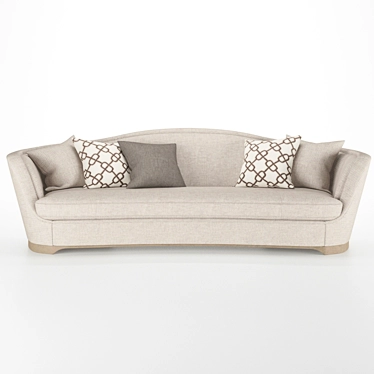 Elegant Art Deco Caracole Sofa 3D model image 1 
