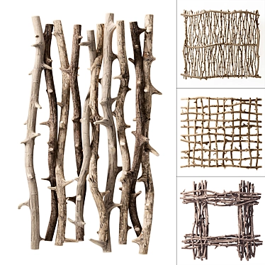 Nature-inspired Branch Decor Set 3D model image 1 