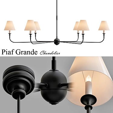 Piaf Grand Chandelier: Elegant Lighting Statement 3D model image 1 