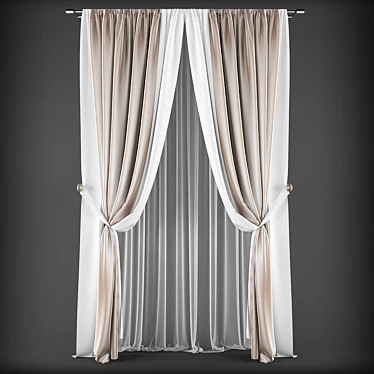 Elegant Poly Curtains - 117240 3D model image 1 