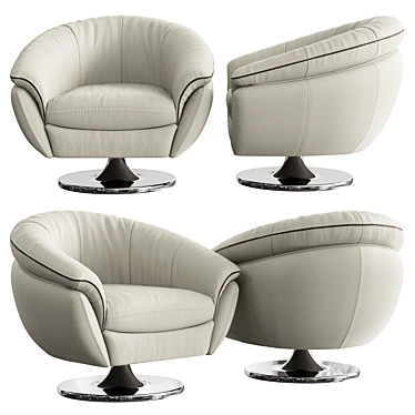 Title: Golden Comfort Armchair 3D model image 1 