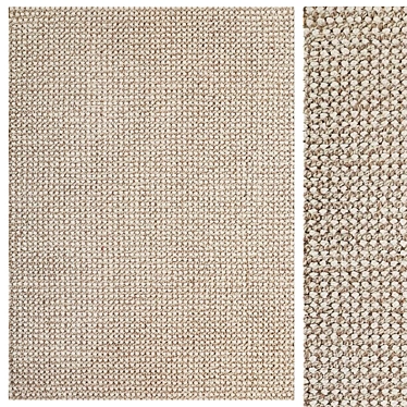 Elegant Elsie Wool & Jute Rug 3D model image 1 