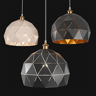 Melon Half-spherical Ceiling Light 3D model image 1 