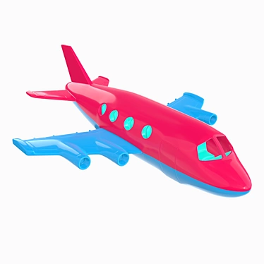 Geometric Plane Toy 3D model image 1 
