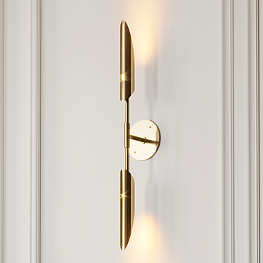 Voyager 11 Dual Sconce: Streamlined Elegance 3D model image 1 