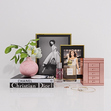 Luxury Beauty Decor Set | Chanel, Dior, Tiffany & Co. 3D model image 1 