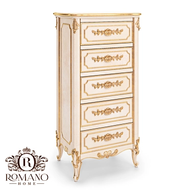 Olivia High Dresser: Handcrafted Italian Design 3D model image 1 