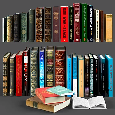 Book Collection: Variety of Sizes 3D model image 1 