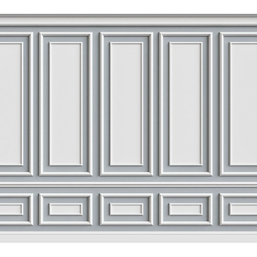 Elegant Wall Moulding for Stunning Decor 3D model image 1 