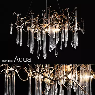 Serip Aqua Chandelier: Modern Elegance for Your Space 3D model image 1 