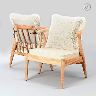 Curvaceous Corbyn Accent Chair 3D model image 1 