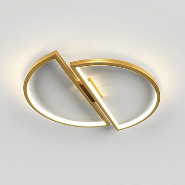 InoDesign Rich 44.5545: Modern Gold Metal Ceiling LED Light 3D model image 1 