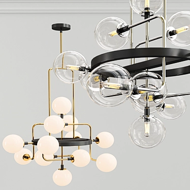 Elegant Viaggio Chandelier: Stunning Illumination at Any Height 3D model image 1 