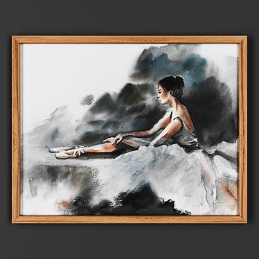 Wooden Frame Artwork 3D model image 1 