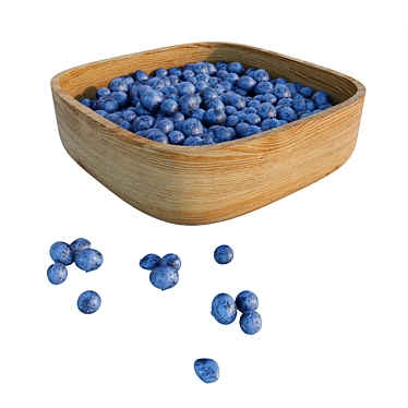 Fresh and Juicy Blueberries 3D model image 1 