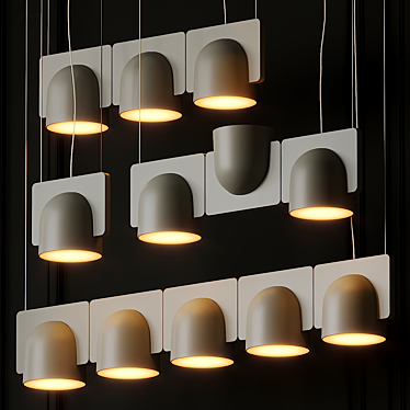 Igloo Suspension Lamps: Modern Elegance 3D model image 1 