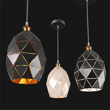 Modern Geometric Pendant Light 3D model image 1 