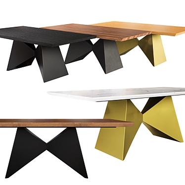 Gemini Sculpted Dining Table 3D model image 1 