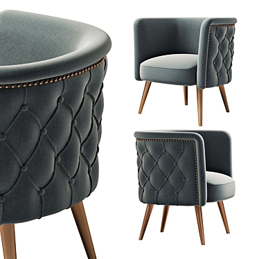 Haider Accent Chair: Sophisticated Elegance for Your Space 3D model image 1 