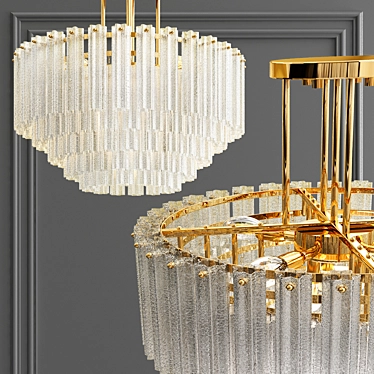 Luxury Gold Caesar Chandelier 3D model image 1 