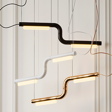 Streamline Energy-Efficient Linear Suspension Light 3D model image 1 