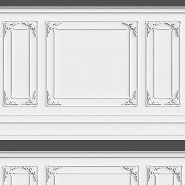 Elegant Wall Moulding: Decorative 3DMax Design 3D model image 1 