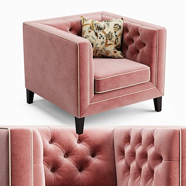 Pinkslip B Armchair - Stylish and Comfortable 3D model image 1 