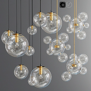 Elegant Selene Chandelier: Crystal Beauty for your Ceiling 3D model image 1 