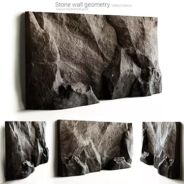 Modern Stone Wall Panel Decoration 3D model image 1 
