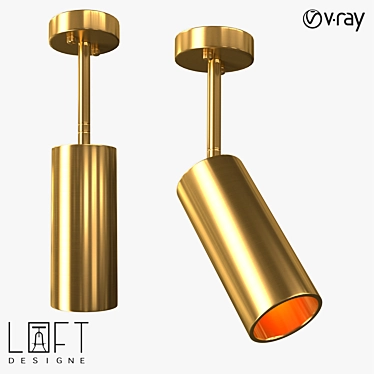 Metal Pendant Lamp - LoftDesign 4667 3D model image 1 
