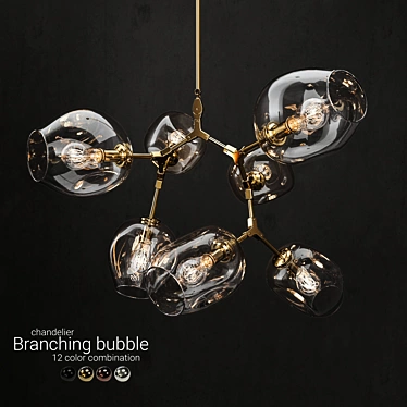 Branching Bubble Chandelier 3D model image 1 