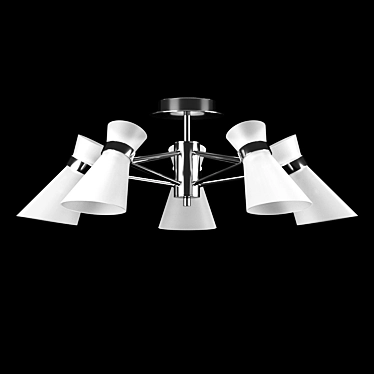 Elegant 5-Light Ceiling Chandelier 3D model image 1 