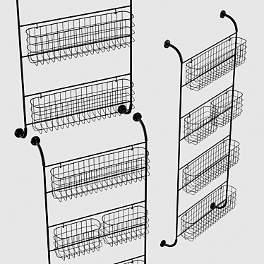 Metal Bookshelf for Home 3D model image 1 